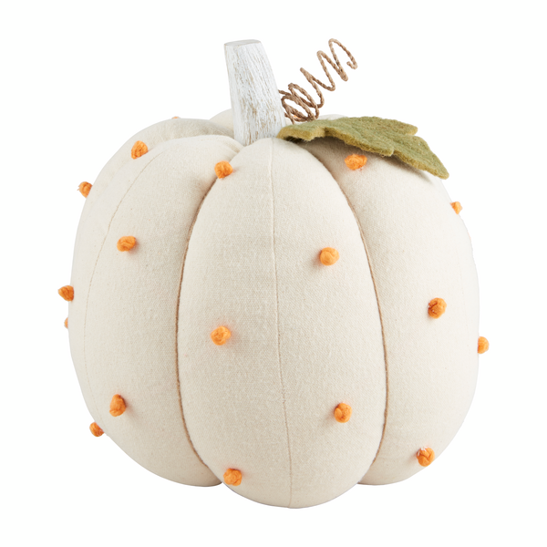 CREAM DOTTED STUFFED PUMPKIN