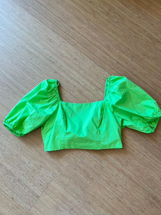 BOW BACK LIME TOP