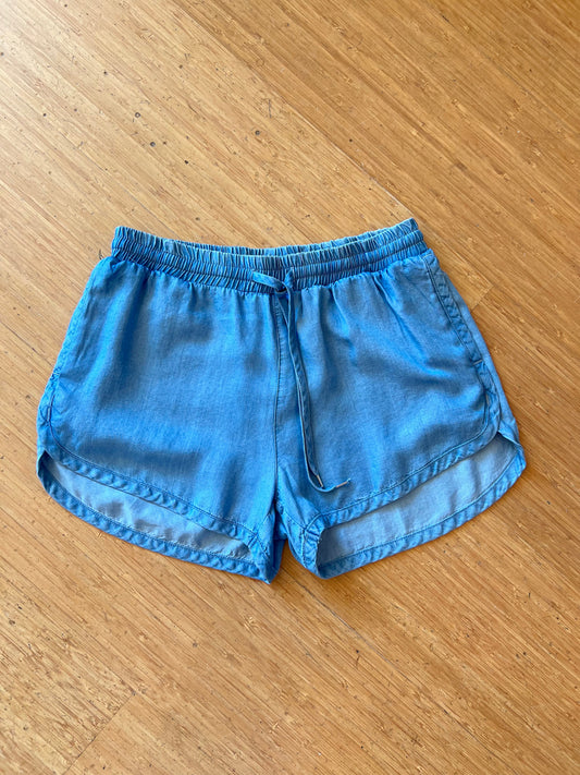 CARA BLUE TENCEL SHORTS