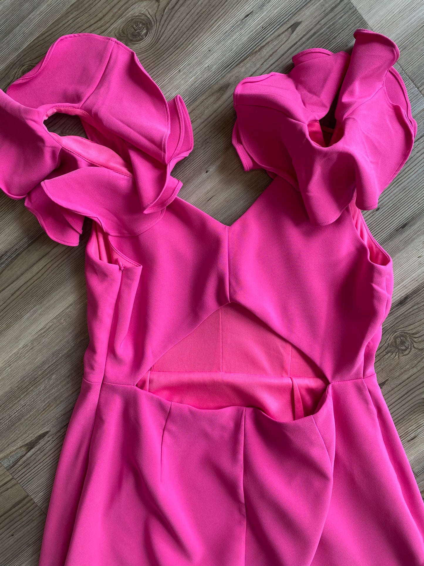 POPPY PINK RUFFLE DRESS