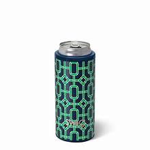 NAVY BAMBOO SKINNY CAN COOLER