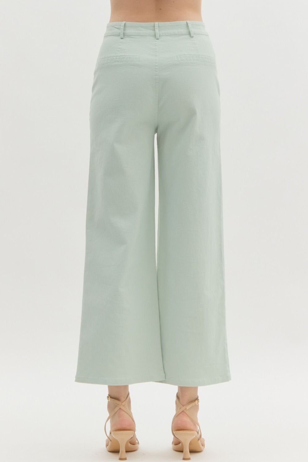 SEAFOAM CROP PANTS