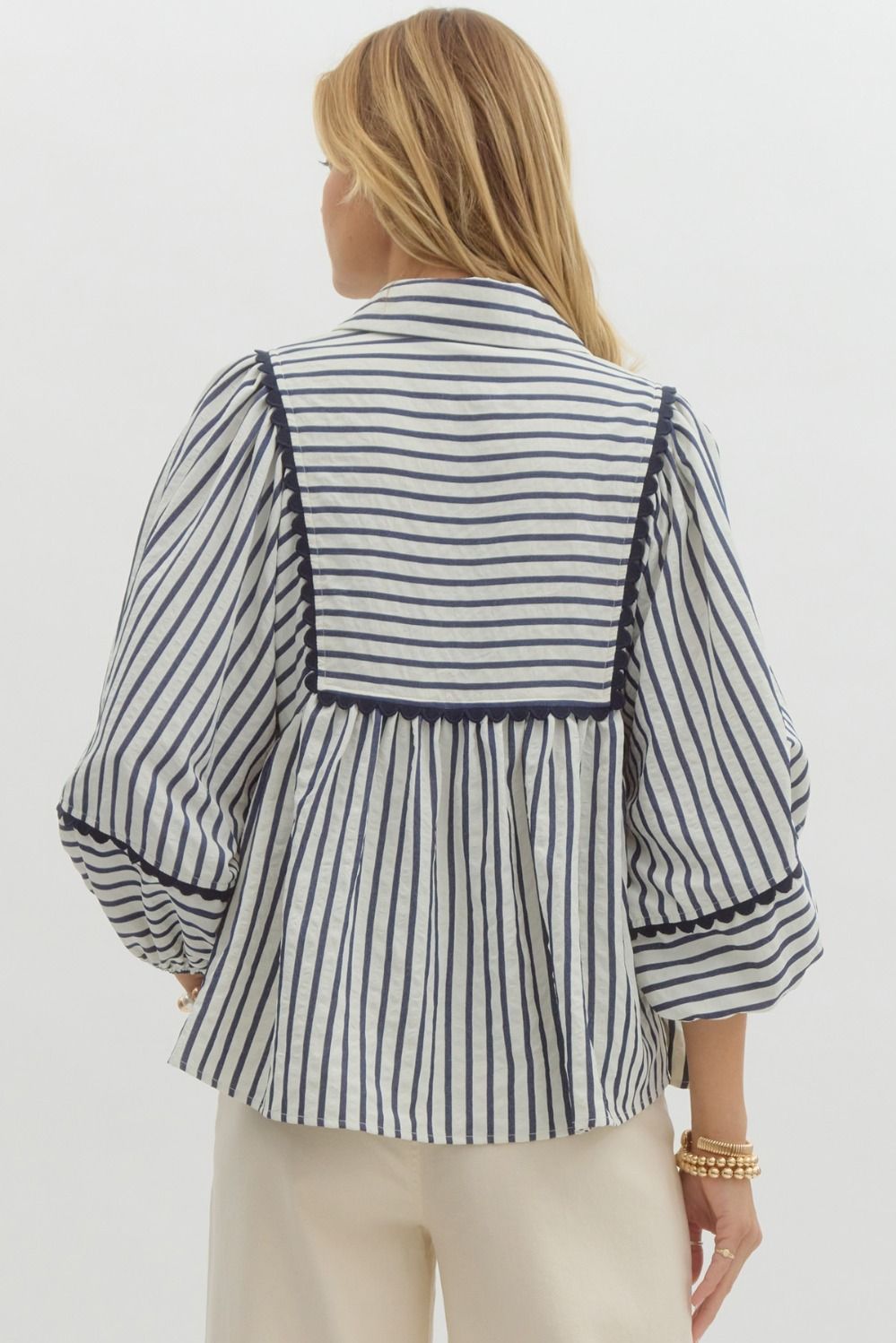 NAVY TOPS STRIPE