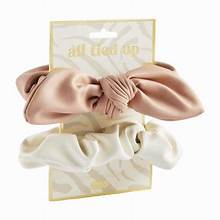 LEATHER SCRUNCHIE SET - BLUSH