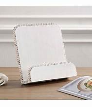 WHITE BEADED COOKBOOK HOLDER