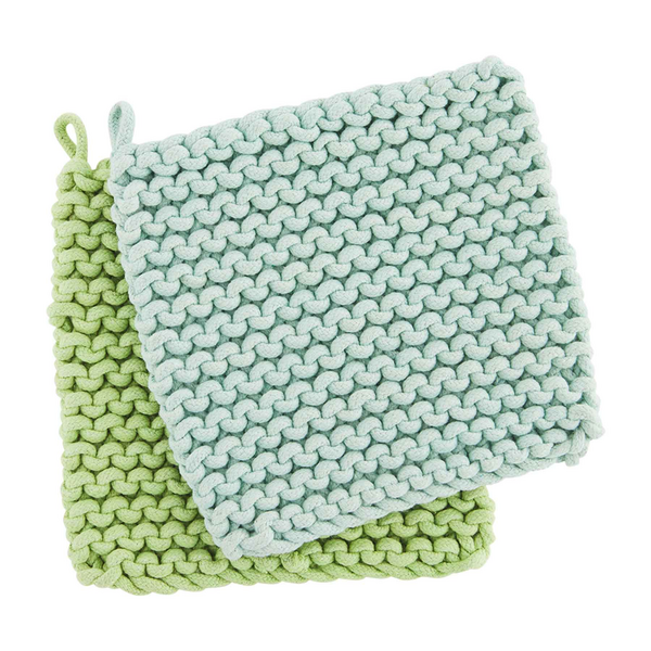 GREEN PASTEL POT HOLDER